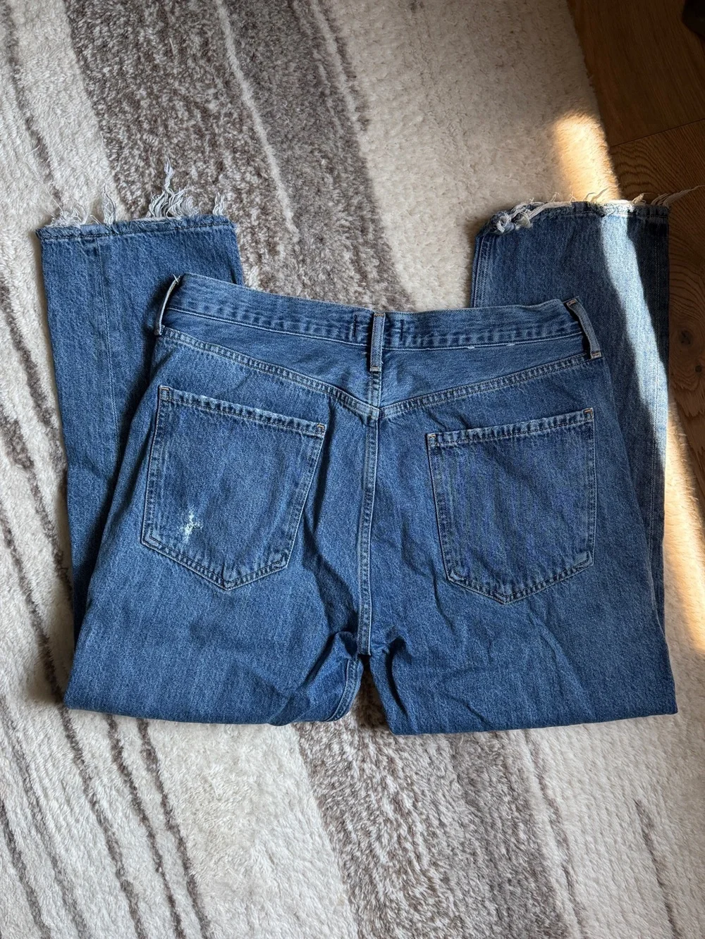 Agolde Riley high rise straight crop jean